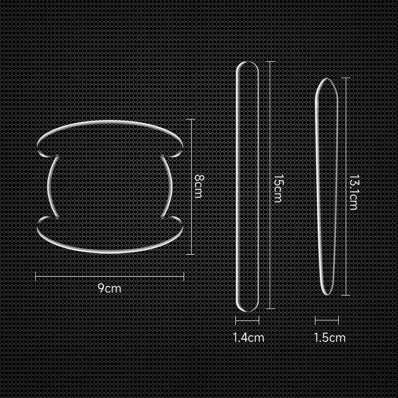 AABKW1 8Pcs Car Door Handle Sticker Transparent Anti-scratch Protective Strip For Porsche Panamera Macan Boxster Cayman Cayenne 911 718