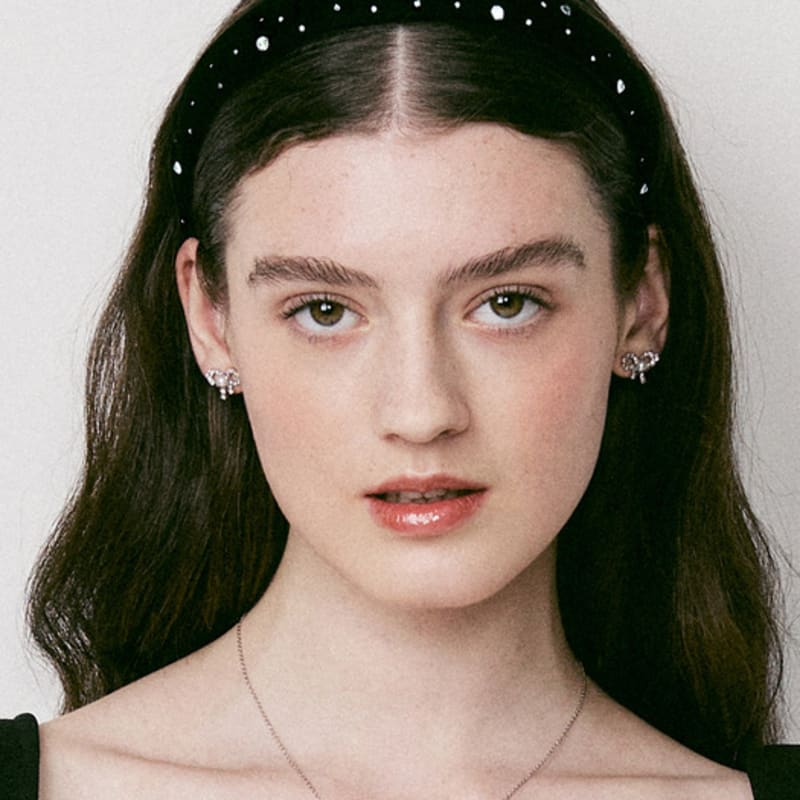 ВИНТАЖНЫЙ ГОЛЛИВУД Блестящая бархатная повязка для волос_VH249OHB011M