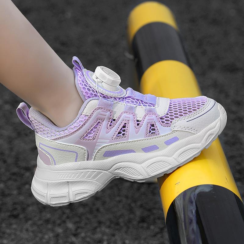 Girls Shoes Spring and Summer New Breathable Mesh Girls Lightweight Versatile Dad Shoes Children's Fashion Casual Sports Shoes