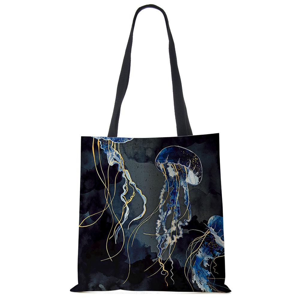 Японский дизайн укиё-э Повседневная женская сумка ручной работы Журавль Дизайнерская сумка-тоут Эко многоразовые плечевые сумки для покупок B13039 CLE