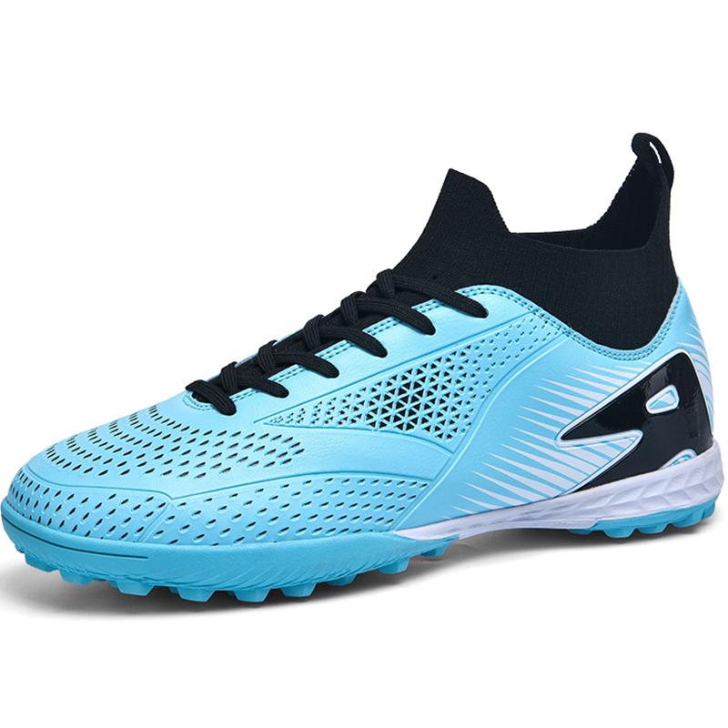 32-47 Kids Football Boots Rubber Soft Sole Short Nails Artificial Turf Leather Youth Kids Football Shoes Men's Sports Large Size Football Shoes