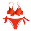 Сексуальное бикини на бретельках с v-образным вырезом и открытой спиной, завязанный бюстгальтер с высокой талией, трусы, купальник, пляжная одежда