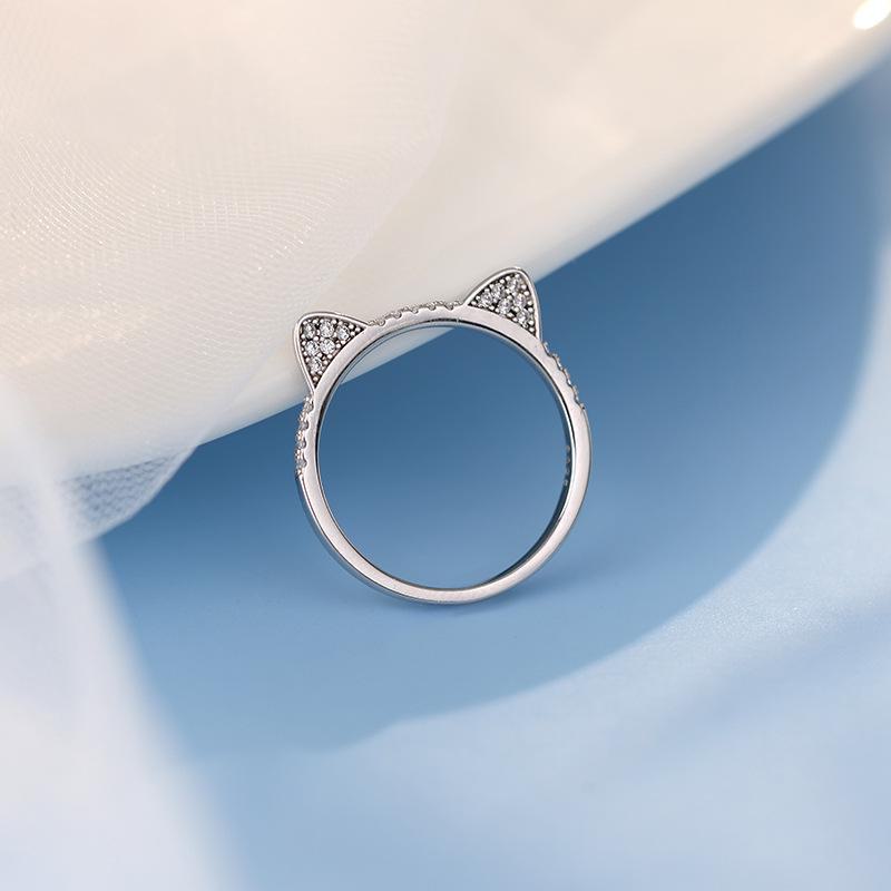 Кольцо Banyan Tree S925 Silver Cute Cat Ring - Женский модный дизайн с котенком