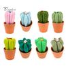 Декоративное искусственное растение для офиса, ручной работы, кактусовые украшения, из мягкой ткани, в горшке, маленький суккулент для стола, декор, не требует полива, мини-настольное