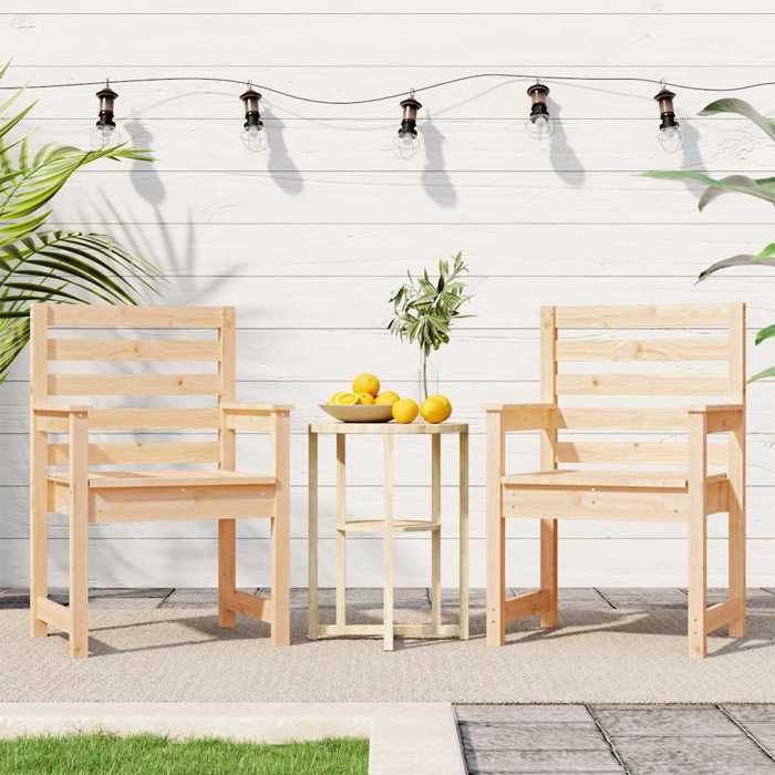 VidaXL Garden Chairs 2 Pcs 60x48x91 Cm Solid Pine Wood 824053