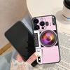 Чехлы для телефонов для iPhone 15 Pro 6 14 XS 13 Max XR 12 Mini 7 Plus X SE 8 11 Забавный ретро-телефон с камерой и рисунком Мягкий противоударный бампер из ТПУ
