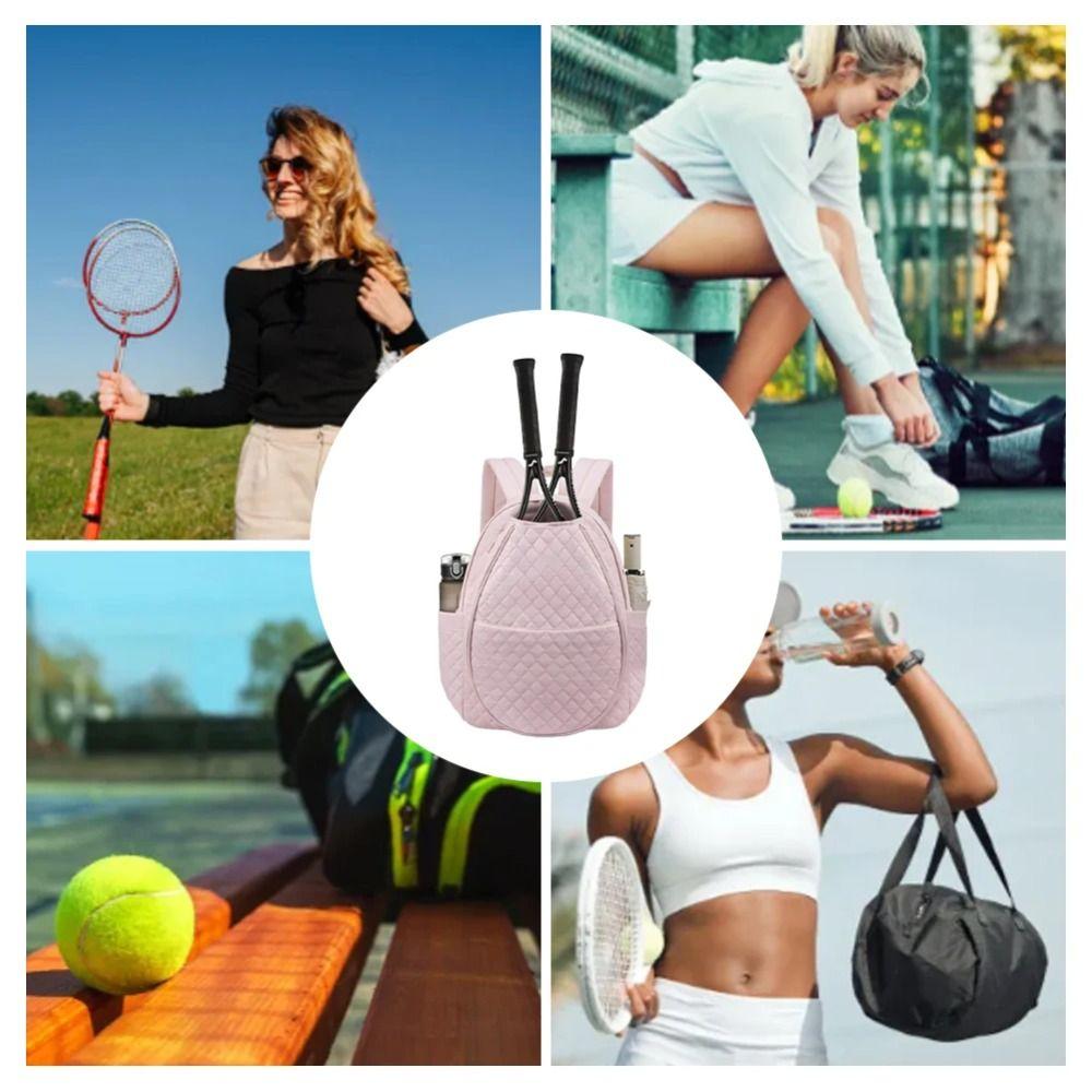 Zipper Closure Lightweight Sling Bag Large Capacity Tennis Racket Bag  Men and Women