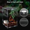 Acrylic Reptile Enclosure Breeding Box Nano Size with High Light Transmission Ideal Tarantulas Spiders Scorpions Bearded Dragons