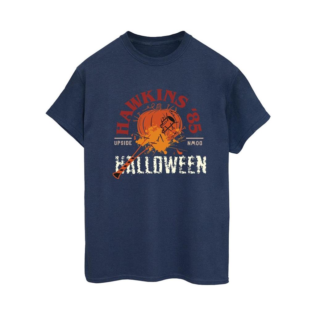 Netflix Womens/Ladies Stranger Things Hawkins Halloween Cotton Boyfriend T-Shirt