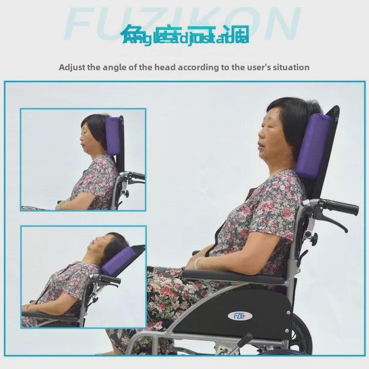 Universal Wheelchair Accessories: Adjustable Headrest & Enhanced Backrest Pillow