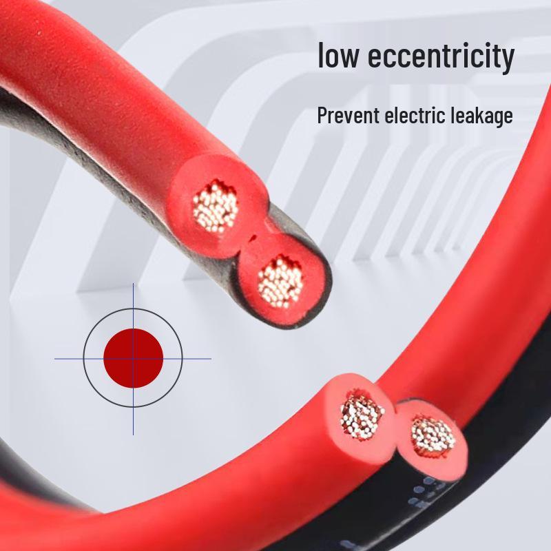 RV/B Red & Black Flexible Pure Copper 2-Core Parallel Wire for Signal Monitoring, Light Strips, Car Power Cords