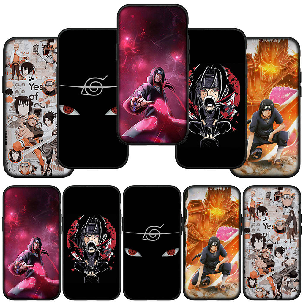 Чехол для Samsung Galaxy S25 S24 S23 iPhone 16 15 Xiaomi Redmi Note 14 13 12 16E X 11 Pro Max XR OPPO Moto Huawei Акацуки Итачи Учиха Саске Наруто