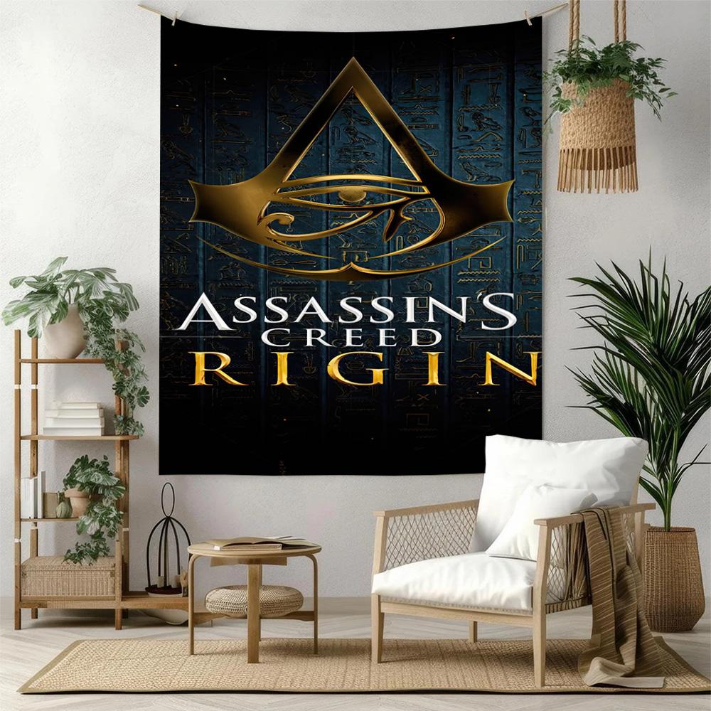 Assassin'S Ezio Auditore Wall Decor Tapestry Art For Pet Memorial Birthdaywedding Party Backdrop Family Gift
