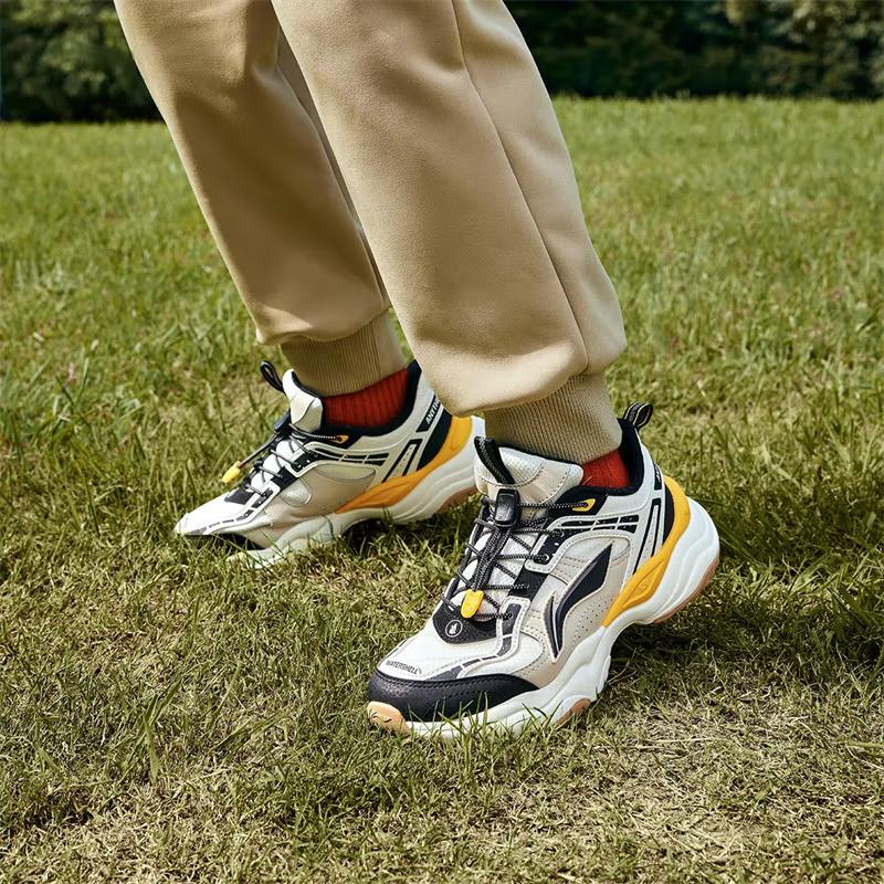 Li Ning Детские Модные Универсальные Нескользящие Амортизирующие Износостойкие Дышащие Низкие Повседневные Кроссовки для Детей YKCU244-1