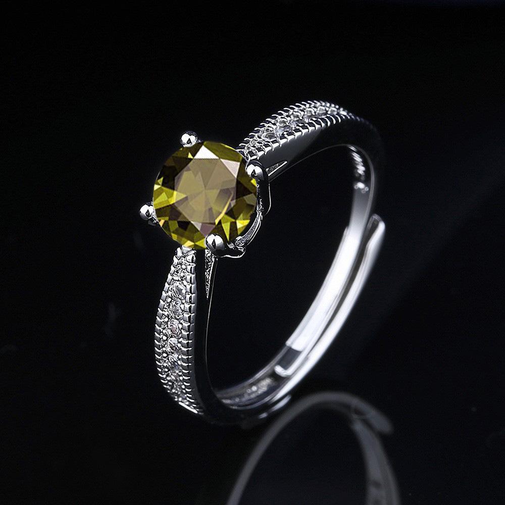 2026 Изысканное кольцо Классическое кольцо с муассанитом в один карат на четырех лапках Легкая роскошь Кольцо для предложения