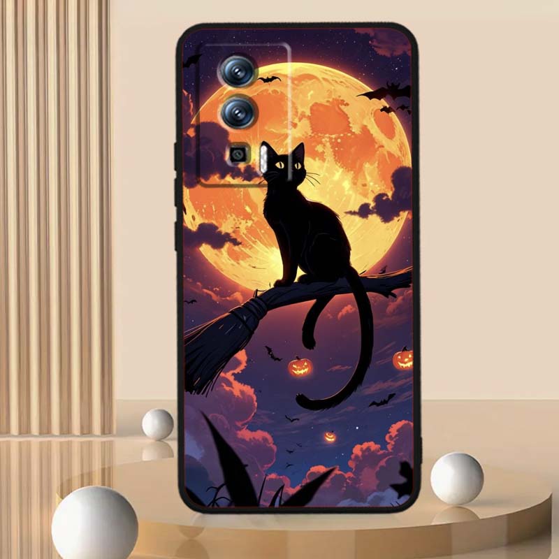 Мультяшный Милый Кот Для Xiaomi Redmi 12 13C 12C 13 10C 9T A2 9A 9C 7A Note 10S 8T 10 9 8 Pro 4G 5G Черный Чехол для Телефона