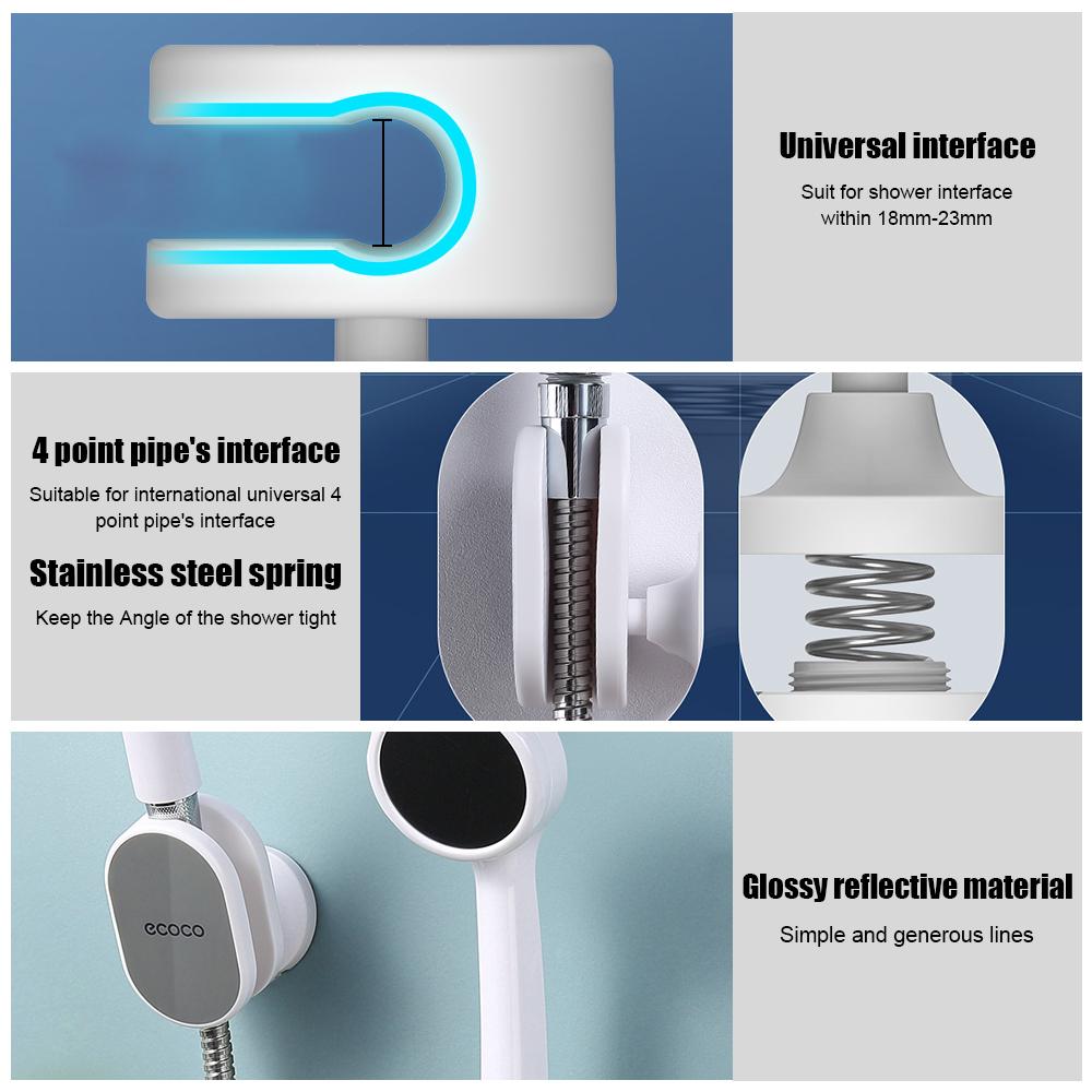Регулируемый держатель для душевой лейки, универсальная подставка для душа без сверления, кронштейн для душа, настенный, с ручкой, аксессуар для ванной комнаты, кронштейн для душевой лейки