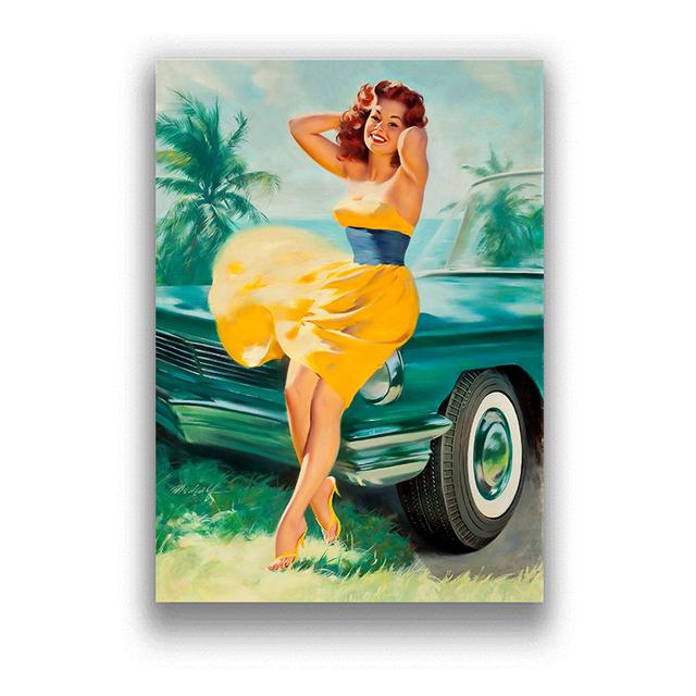 Сексуальная Красота Искусство Ретро Украшение Дома Комната Гостиная Диван Украшение Стены Картина