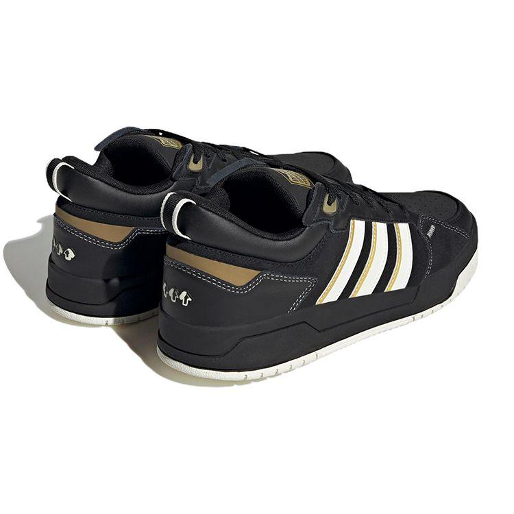 Adidas Neo 100 дБ Удобные Модные Нескользящие Прочные Легкие Низкие Кеды для Скейтбординга Унисекс Кеды для Скейтбординга Черные Белые Золотые IG2789