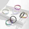 Megin D Нержавеющая сталь Титан Повседневный Простой Разноцветный Парные Кольца для Мужчин Женщин Друзья Подарок Модные Украшения Bague Anel Bagu
