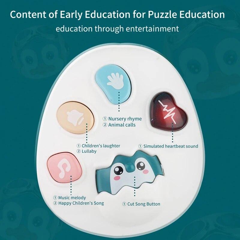1 шт. Детские музыкальные игрушки в виде пингвинов, ползающие, ходячие, движущиеся, играющие на животе, светящиеся игрушки для младенцев, детские игрушки, интерактивные обучающие подарки для малышей