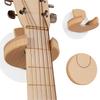 BURNING&LIN Folding Guitar Wall Mount Hanger, Solid Wood and Cork Original Design, Space-Saving Mount Holder, Hook Stand Wall for Acoustic, Banjo,