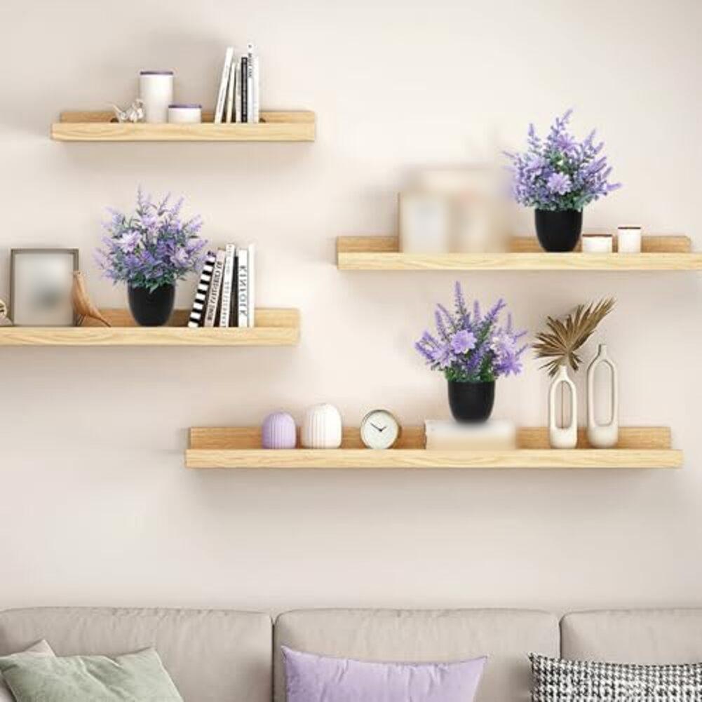 4pcs Lavender Artificial Plants in Pots Perfect Greenery for Home and Office Decor Compact and Maintenance Solution