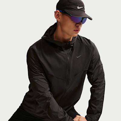 Nike Running Jackets Men's Black/Gray Black/Black Hooded Non Detachabl