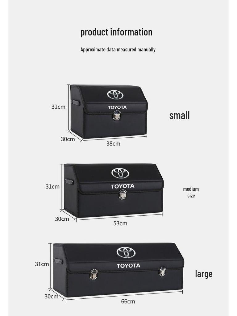 Помещается в багажники Toyota Land Cruiser, Highlander и Corolla.