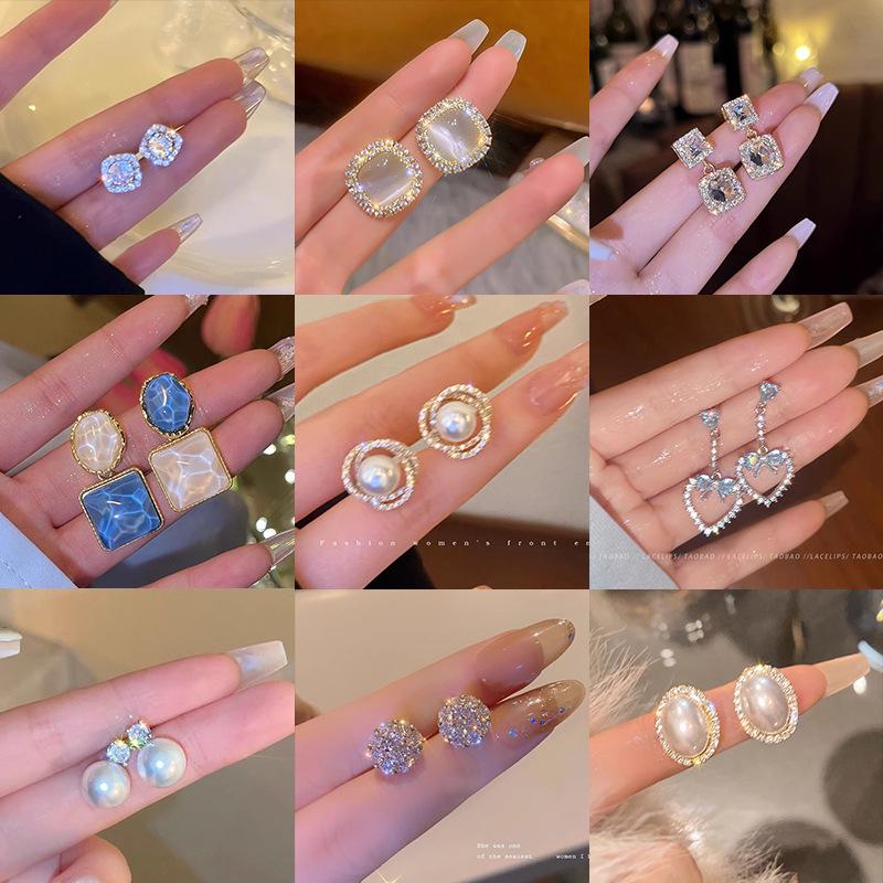 Элегантные серьги-кисточки с цирконами, жемчугом и цветочными пуссетами - Универсальные и стильные украшения для ушей для женщин