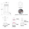 20PCS Stainless Steel Lug Nuts M12x1.25 M12x1.5 M14x1.5 M14x2 1/2-20 Wheel Nuts Bolts For Mazda KIA Lincoln Suzuki