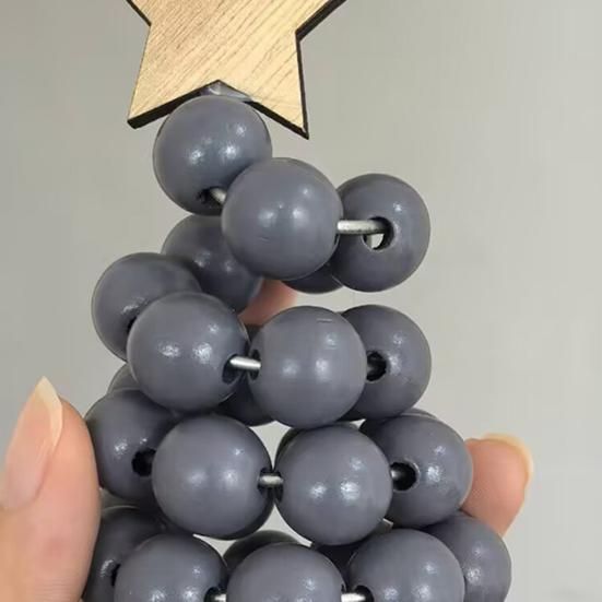 Скандинавское деревянное спиральное рождественское украшение, деревенская бусина, бохо рождественская фигурка елки для дома, офиса, фермерского дома, центральный элемент