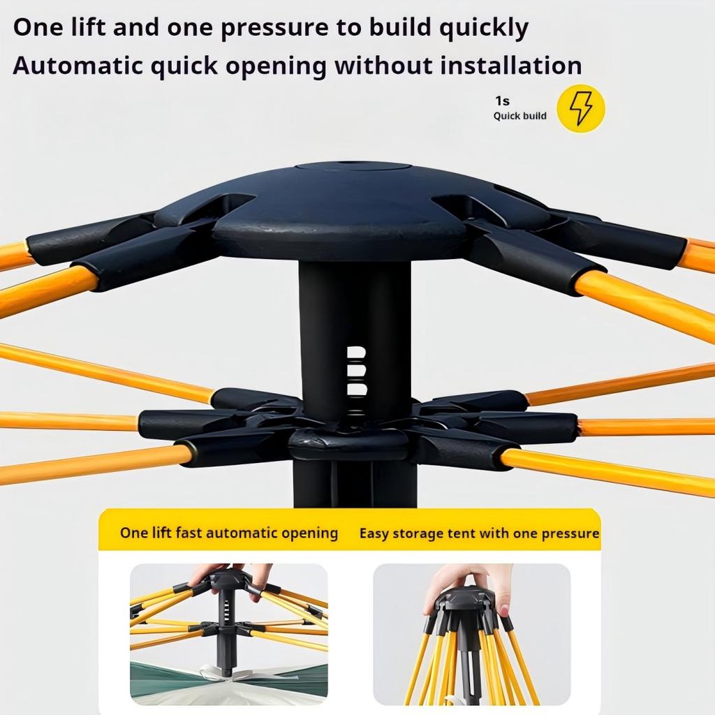 Уличное укрытие Солнцезащитный козырек Самоходная палатка для путешествий Кемпинговая палатка Reactive outdoor Кемпинговая палатка Две двери и два окна