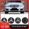 Горячая автомобильная наклейка Подходит для Mercedes Benz 2008-2014 Хромированная Серебристая и Глянцевая Черная Передняя Решетка Радиатора Эмблема Новейший 3D Стиль Звезда Значок B