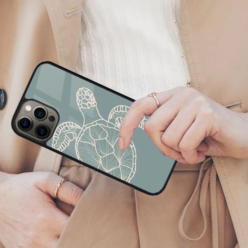 Магнитный чехол для телефона с морской черепахой для APPLE iPhone 17 Air 16 14 13 12 Pro Max 15 Plus Беспроводная зарядка с чехлом MagSafe