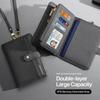 OWLGuardian Паспортный кошелек Большой складной Тонкий с RFID и AirTag Отделение для паспорта На молнии для монет и Съемный регулируемый ремешок на шею Идеально для международных деловых поездок