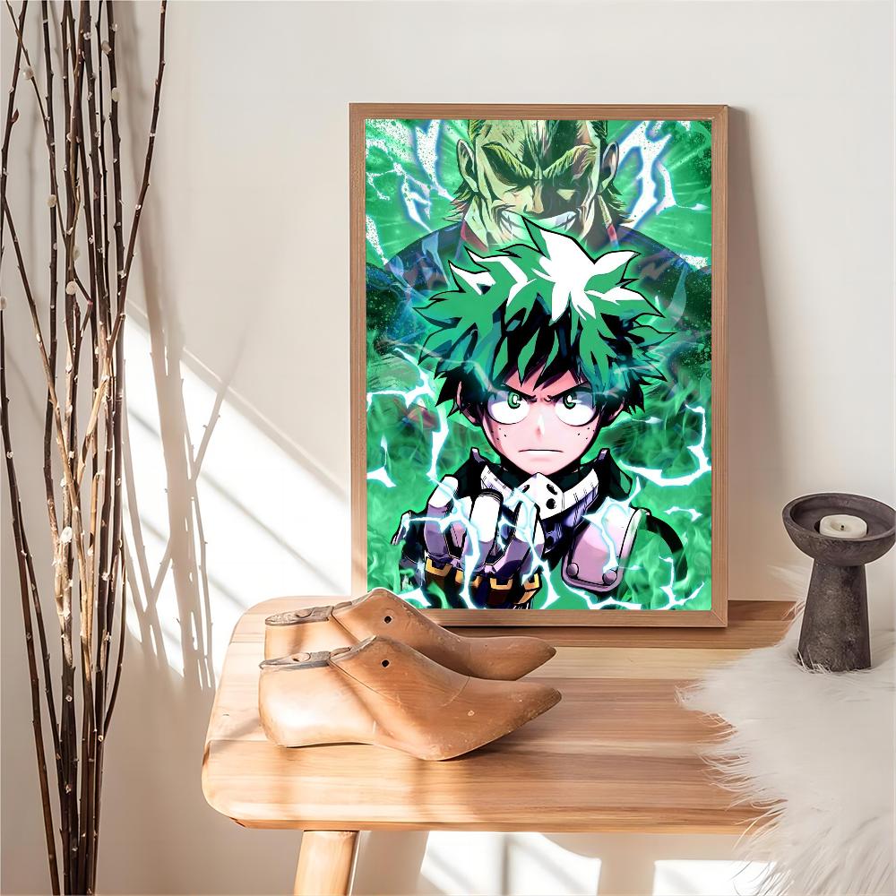 Midoriya Izuku Deku My Hero Academia Классические винтажные постеры Whitepaper Prints Posters Artwork Kawaii Room Decor
