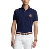 Поло Ralph Lauren с принтом логотипа, повседневная футболка-поло с коротким рукавом для мужчин, поло, темно-синий 710935534002
