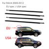 4 шт. Черная резиновая окантовка окна для RAV4 2009-2012 Уплотнитель погодный Ремень замены стекла боковой двери Водонепроницаемый 75720-0R020