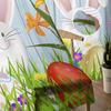 Easter Window Sheer Curtains for Bedroom Living Room Easter Egg Easter Bunny Spring Flower Chiffon Voile Sheer Drapes Curtain