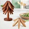 Non-slip Christmas Tree Coaster Anti Scald Heat Resistant Coasters  Decorative Ornaments