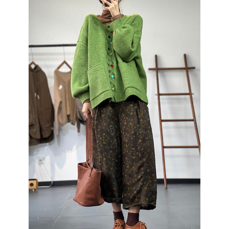 DIMANAF Зима Плюс Размер Осень Женщины Твердые Пуговицы Свитера Куртка Вязание Мода Оверсайз Повседневный Стиль Свободный Кардиган Свитер