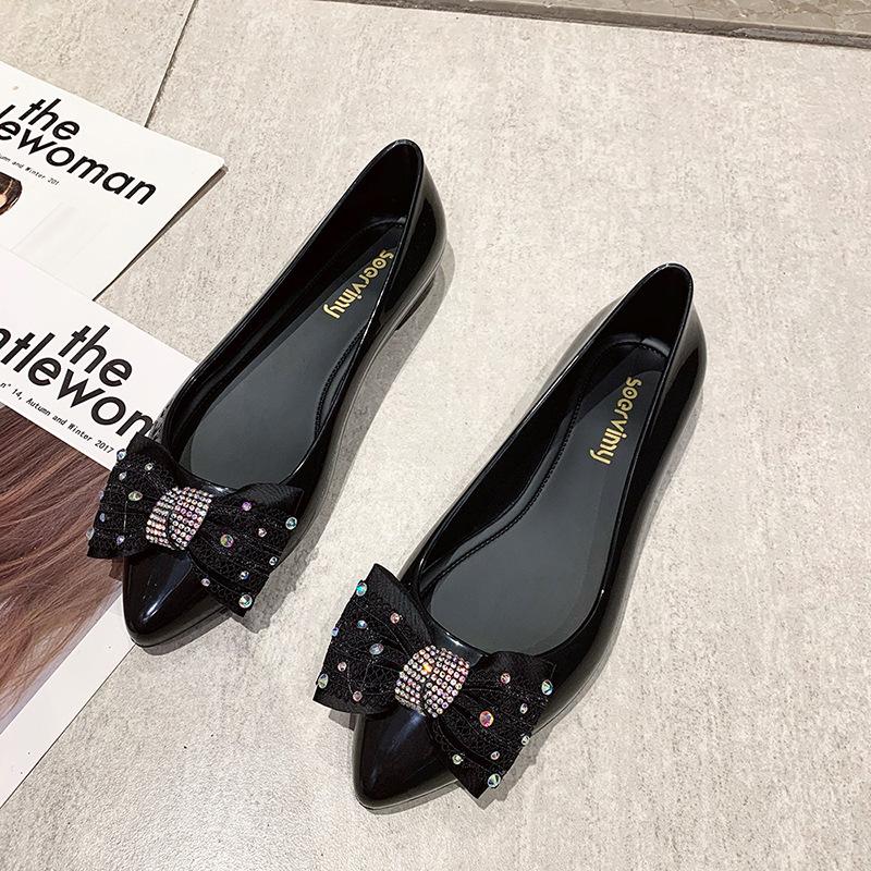 Модные милые женские босоножки-желе 2024 года, новые летние туфли для женщин, модные плоские сандалии с бабочкой и узлом на плоской подошве Sandalias De Mujer