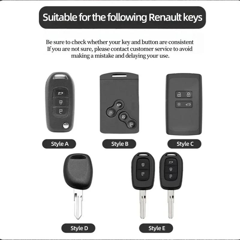 2026 Hot For Renault Interior Stickers Zinc Alloy Car Key Case Cover Shell For Renault Scenic Clio Laguna 2 3 4 5 Kangoo Fluence