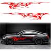 2 шт. 94,4'' Универсальная графика пламени Наклейка на боковую часть кузова автомобиля Авто Спорт Самоклеящаяся боковая полоса Декаль Декоративные аксессуары для грузовика внедорожника