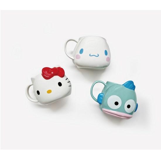 Sanrio Face Mug 390ml CHMGD4, White Hello Kitty, 1 Piece, a Popular Character In Korea
