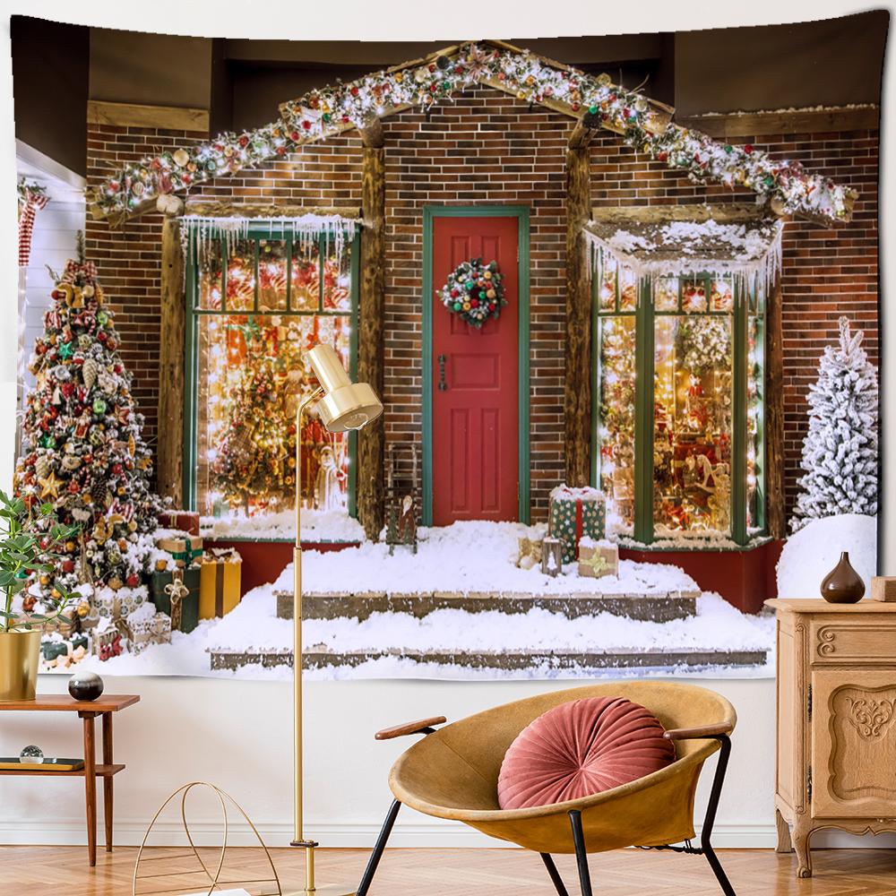 Рождественский гобелен для кабины, настенный богемный праздничный подарок, психоделическое колдовство, Рождественская елка, домашний декор для гостиной