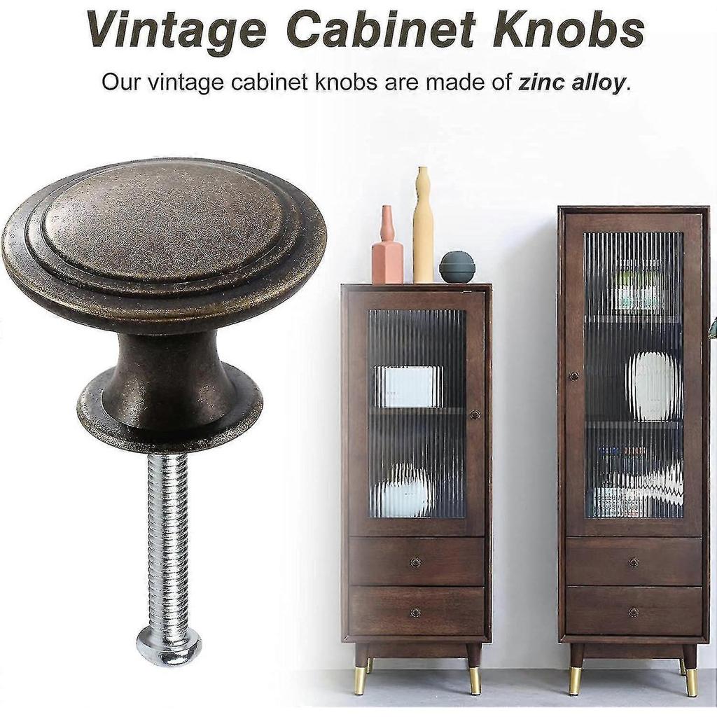 24pcs Vintage Cabinet Knobs. Chic Drawer Knobs. Antique Style Kitchen Cupboard
