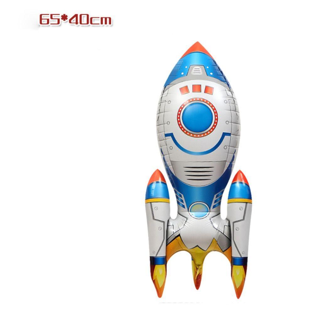 Мультфильм космонавт ракета воздушные шары из фольги 4D воздушный шар из алюминиевой пленки детский день рождения