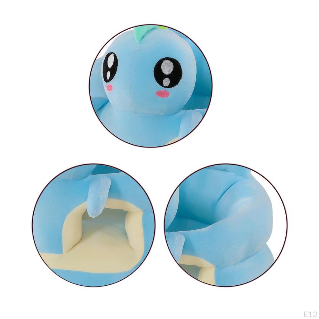 Baby Seat Chair Cover Plush Fabric Animal Shaped Infant Floor Slipcover Elephant Beige